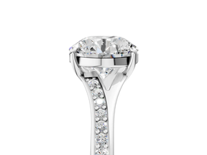 Man Made <b>Diamond</b> <b>Ring</b> 1.50 Ct VVS2 Clarity F Color IGI Certified <b>Diamonds</b> Solitaire Accent <b>Diamond</b> <b>Ring</b> 10K White Gold Classic - Product Image 4