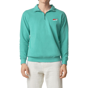 Sweat-shirt demi-zip pour homme, élégant, confortable, en mélange de coton, texture douce, pour un usage décontracté - Product Image 1