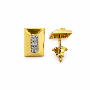 Boucles d'oreilles rectangulaires Namivaa pour femmes, micro-incrustations géométriques polies, pour usage quotidien, bijoux de fête, cadeau - Product Image 3