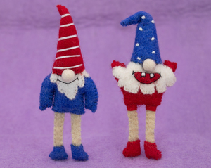 Adorno de Gnomo de Fieltro Hecho a Mano para el 4 de Julio, Decoración Patriótica de Lana, Forma DIY, Llavero Colgante del Día de la Independencia, Fieltro y Hilo para Niños - Product Image 5