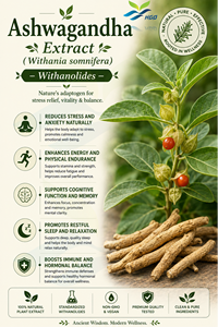HGO Factory Direct Supply Ashwagandha <b>Extract</b>/ Withania somnifera (Food Grade) Withanolides 5% (Standardized <b>Extract</b>) - Product Image 2