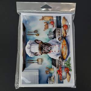 Bouledogue français lunatique le Chef A7 Cartes de voeux Lot de 8 cartes vierges avec enveloppes Taille 5x7 - Product Image 3