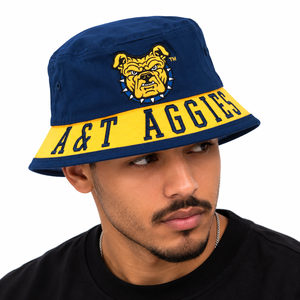 Sombrero de Pescador Personalizado al por Mayor, Bordado con el Logotipo de NC A&T Aggies Bulldog, de Dos Tonos, para Universidad o Colegio, Marca Privada - Product Image 3