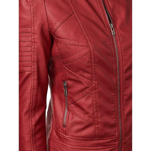 <b>Women's</b> Leather Jacket <b>Spring</b> Autumn Thin Genuine Leather Jacket Short Fashion <b>Women's</b> Jacket <b>Coat</b> With OEM Service - Product Image 6