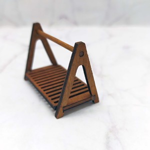Estante de madera en miniatura para pan, soporte de comida para casa de muñecas, soporte de exhibición de una sola capa para decoración de escenas de juego, para mayores de 14 años - Product Image 2