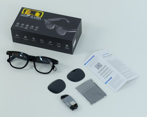 Akıllı Yapay Zeka Gözlüğü 12MP HD Kamera OLED Ekran Siyah Teknoloji Fotoğraf Video Sesli Uyandırma Müzik Çalma Giyilebilir Kulaklık - Product Image 4