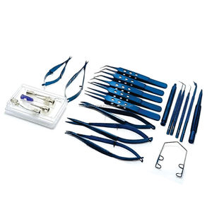 Juego de Instrumentos Quirúrgicos Oftálmicos de Titanio Azul para Cataratas, 21 Piezas, con Caja, Alta Calidad, Marca Medtrust - Product Image 3