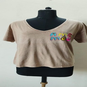 <b>Women</b> Cotton V Neck T <b>Shirt</b> Wholesale Manufacturer Supply for Best Price - Product Image 4