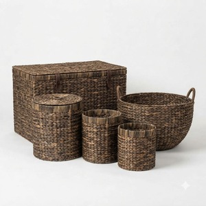 Handmade Handwoven Storage Basket Natural <b>Wicker</b> Organizer Wholesale Supplier Custom Eco Friendly For Home Organization - Product Image 2