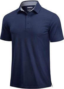 Camiseta de golf personalizada, camiseta de golf para hombre y mujer, tela de sarga, camisa de golf 100% algodón de secado rápido, camisa de golf de verano al por mayor - Product Image 2