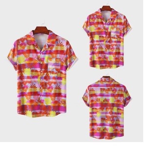 Ropa de Verano, Estilo Casual, Camisetas de Manga Corta para Hombre, Diseña Tu Propio Estilo, Camisetas con Cuello Camisero y Botones, para Hombre - Product Image 1