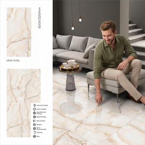 Onix Nouveau Design 600x1200 Poli Brillant Mat Glacé 24x48 Porcelaine 2x4 Marbre Stratifié Carrelage 60x120 Beige Intérieur - Product Image 4