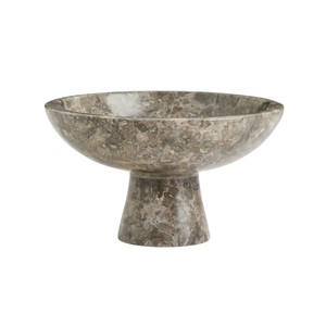Bol sur piédestal en marbre, bol à fruits en pierre naturelle, bol en marbre fait main sur pied pour la décoration moderne de la maison et centre de table, OEM personnalisé - Product Image 5