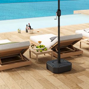 Base per Ombrellone da Esterno Quadrata Rinforzata, Supporto per Ombrellone da Giardino Riempibile fino a 25 kg, Impermeabile - Product Image 2