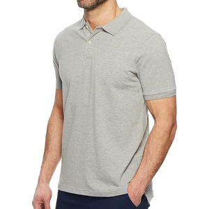 Polo homme uni blanc léger à manches courtes pour le golf et le bureau, coupe classique - Product Image 4