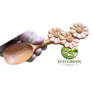 Cuillère en bois artisanale écologique, ustensile de cuisine naturel, outil de cuisson rustique, vaisselle durable pour les boutiques de détail - Product Image 4