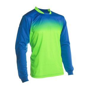 Men's Full Sleeve Gradient Soccer Jersey Blue To Green Moisture Wicking Crew Neck Sport Apparel Regular Fit Adult Size - Product Image 6