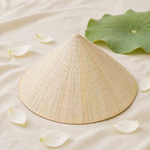 Chapeau conique vietnamien haut de gamme en paille de bambou, léger et respirant, idéal pour les agriculteurs, le jardinage et les activités estivales en extérieur - Product Image 2