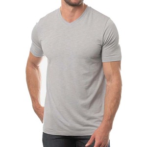 Camiseta Casual de Felpa con Cuello en V para Hombre |   Camiseta Deportiva Ligera de Manga Corta, Ecológica y Transpirable, 160-180 g/m² - Product Image 3