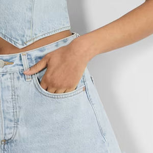 Shorts de Mezclilla para Mujer, Diseño Casual y Moderno, Tacto Suave, Precio Económico para Pedidos al por Mayor, Servicio OEM, Mezcla de Algodón Elástico - Product Image 2