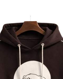 Sweat à capuche personnalisé pour homme avec imprimé chat marron, en molleton de coton, décontracté, streetwear, fabricant sur mesure, fournisseur de vêtements en gros - Product Image 4