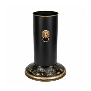 Porte-parapluie décoratif de luxe en métal sur pied avec anneau en forme de lion pour l'entrée, le bureau à domicile ou la décoration d'hôtel - Product Image 1