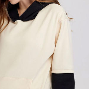 Sudaderas con capucha de alta calidad con logotipo personalizado para mujer / Sudaderas con capucha de talla grande para mujer con hombros caídos al por mayor y en oferta - Product Image 6