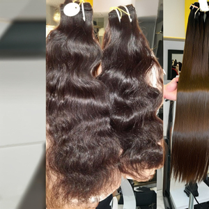 Extensiones de cabello humano indio alineado con cutícula cruda 100%, paquetes de tejido rizado ondulado sin procesar, proveedor de cabello crudo Natural de Color claro - Product Image 1