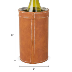 Refroidisseur à vin en similicuir cousu - Product Image 2