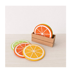 MDF <b>Coaster</b> Enamel Printed Fruits Cuts Design Promotional Enamel-Coated MDF Modern MDF <b>Coaster</b> Hot Sale - Product Image 1
