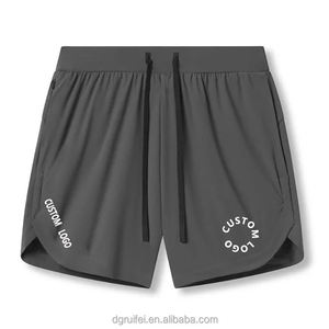 Pantalones Cortos Deportivos para Hombre, Personalizados, de Tela Oxford, Cintura Alta, Cierre Elástico, Secado Rápido, Corte Dividido, 7 Pulgadas de Largo Interior - Product Image 2