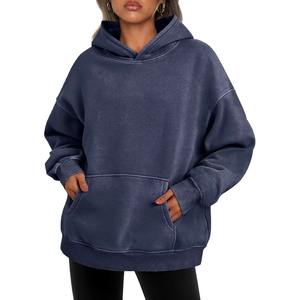 Sweat à capuche pour femme de haute qualité 100% coton, logo personnalisé, sweat à capuche surdimensionné avec coupe ample, taille XXS, vêtements décontractés - Product Image 1