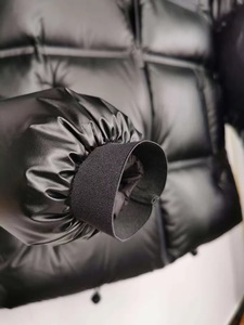 Chaqueta Acolchada con Capucha para Hombre, Negra, con Cierre de Cremallera, Rellena de Plumón, Resistente al Viento, Informal, de Invierno, Color Sólido, Gruesa, de Poliéster - Product Image 5