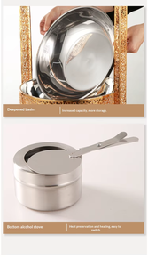 Direct Factory Fashionable Trending Design New <b>Customized</b> Steel Chafing Dish High Quality Direct Indian Factory Sale - Product Image 3