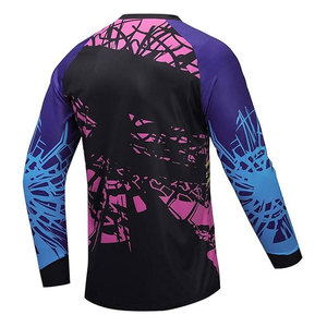 Custom Motocross Racing Jersey Breathable <b>Mesh</b> Quick Dry Polyester Nylon <b>Long</b> <b>Sleeve</b> Downhill Cycling Jersey Men Adults Custom - Product Image 1
