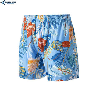 Shorts de bain pour hommes personnalisés OEM, séchage rapide, écologiques, respirants, avec cordon de serrage, en polyester, vêtements de plage - Product Image 5