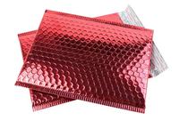 Enveloppes à bulles personnalisées avec logo rouge, écologiques, rembourrées, pour l'expédition et l'emballage de colis