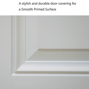 Inswing de mano derecha sin terminar, molde de ladrillo de 2 paneles, puerta de entrada de fibra de vidrio, vidrio decorativo, marco de vinilo 6-9/16 para parte delantera - Product Image 4