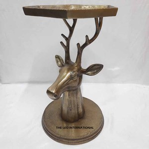 โต๊ะข้างรูปหัวกวางเรนเดียร์สำหรับตกแต่งห้องนั่งเล่น ขายส่งราคาถูกที่สุด โต๊ะข้างโลหะอะลูมิเนียมสำหรับโรงแรม - Product Image 1