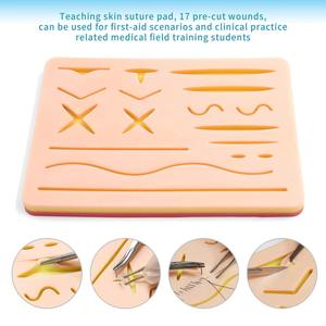 Kit d'entraînement aux sutures médicales OEM/ODM avec instruments et coussin d'entraînement en silicone pour la formation aux compétences chirurgicales, fournitures pour les écoles de soins infirmiers - Product Image 2