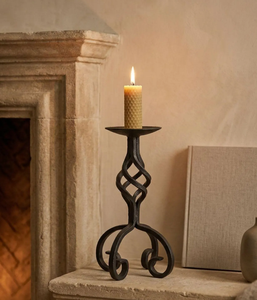 Contemporary metal candle pillar <b>tealight</b> holder made to offer peaceful warm lighting and enrich relaxed moments in any interior - Product Image 3