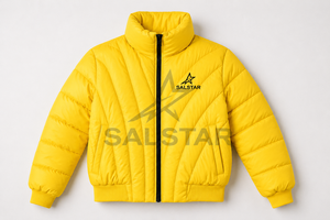 เสื้อแจ็คเก็ตพัฟเฟอร์สีเหลืองสำหรับผู้หญิง เสื้อแจ็คเก็ตบอมเบอร์แบบควิลท์สำหรับฤดูหนาว ให้ความอบอุ่นมาก น้ำหนักเบา ทรงครอปท็อป เสื้อแจ็คเก็ตแฟชั่นสำหรับกิจกรรมกลางแจ้ง - Product Image 3