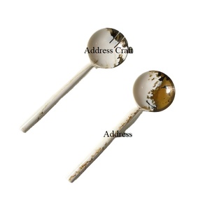 Tortue tourbillon résine salade serveur ensemble décoratif résine vaisselle salade cuillère et fourchette ensemble Design créatif outils de service couverts - Product Image 1