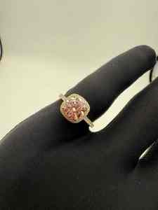 Bague élégante en diamant rose VS2 de 4 carats, cultivé en laboratoire, or jaune 14 carats, certifiée IGI, plaqué rhodium vintage, bijoux de luxe éthiques - Product Image 6