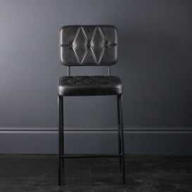 Chaise de bar Curzon en promotion – Siège rembourré noir élégant avec base en acier noir – Idéale pour la maison, les bars et les restaurants – Prix direct usine pour l'exportation - Product Image 3