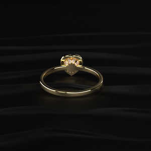 Anillo de Moissanita con Corte en Forma de Corazón, Plata de Ley 925, Oro de 10k, 14k, 18k, Platino, Amarillo, Rosa, Blanco, 1.00 Quilates, Incoloro, Hecho a Mano - Product Image 6