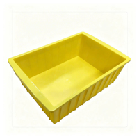 Caisse de stockage de poisson empilable ventilée et écologique sur mesure OEM, caisse industrielle en plastique PP à surface lisse et solide