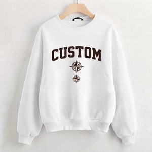 Sweat-shirt unisexe à col rond, coupe droite, épaules tombantes, 100 % coton, avec logo brodé personnalisé, vente en gros, collection printemps 100 - Product Image 2
