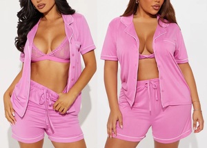 Ensemble de vêtements de nuit en satin pour femmes, longueur intégrale, soyeux, léger, confortable, pyjama doux, élégant, vêtements de détente pour le printemps - Product Image 6