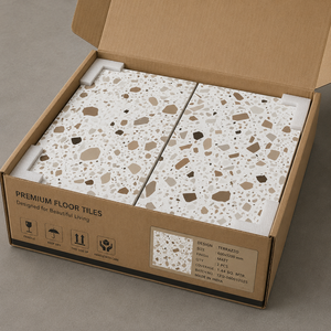 Azulejo de Pared Esmaltado Tallado de 300x300mm, Porcelana de Lujo con Textura para Paredes Interiores de Lobbies de Apartamentos y Propiedades Comerciales - Product Image 4